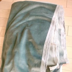 Heavy weight upholstery fabric ice blue velvet 5 1/2 yards